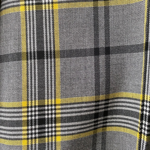 Ellen Tracy Ankle Dress Pants Wide Leg Womens Size 14 Pockets Plaid Gray - Picture 4 of 15